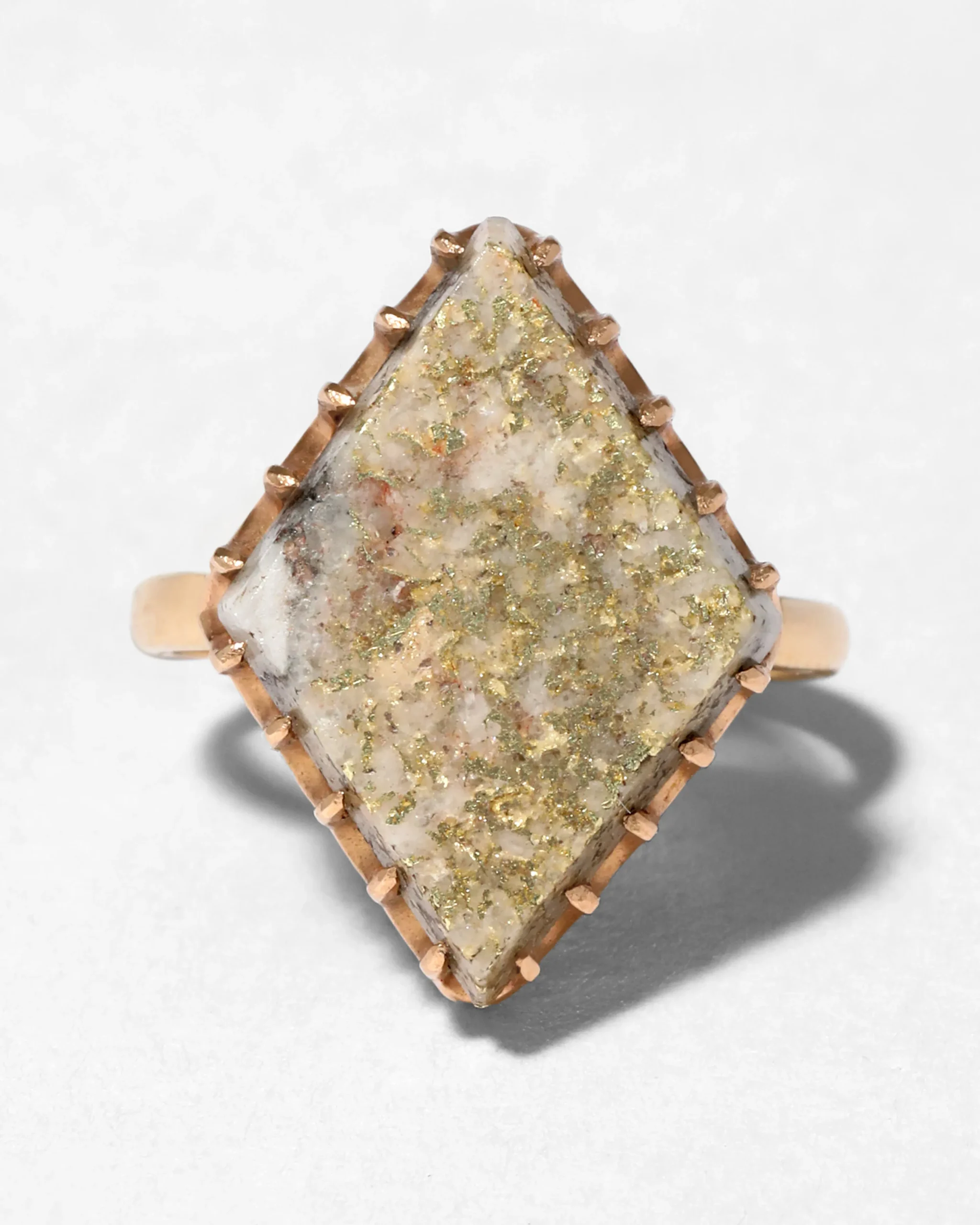 Antique 1800s 14k Gold and Golden Quartz Ring