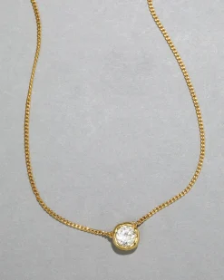 Asterales Gold Solitaire Necklace