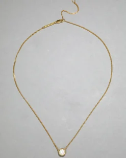 Asterales Gold Solitaire Necklace
