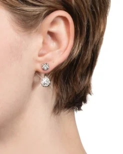 Asterales Silver Molten Front Back Earring