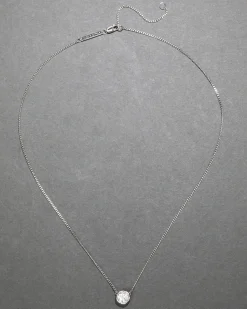 Asterales Silver Solitaire Necklace