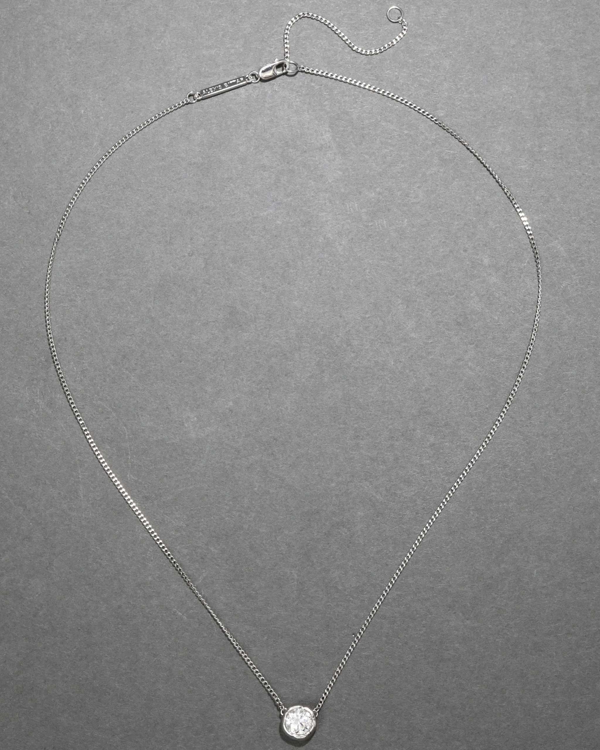 Asterales Silver Solitaire Necklace