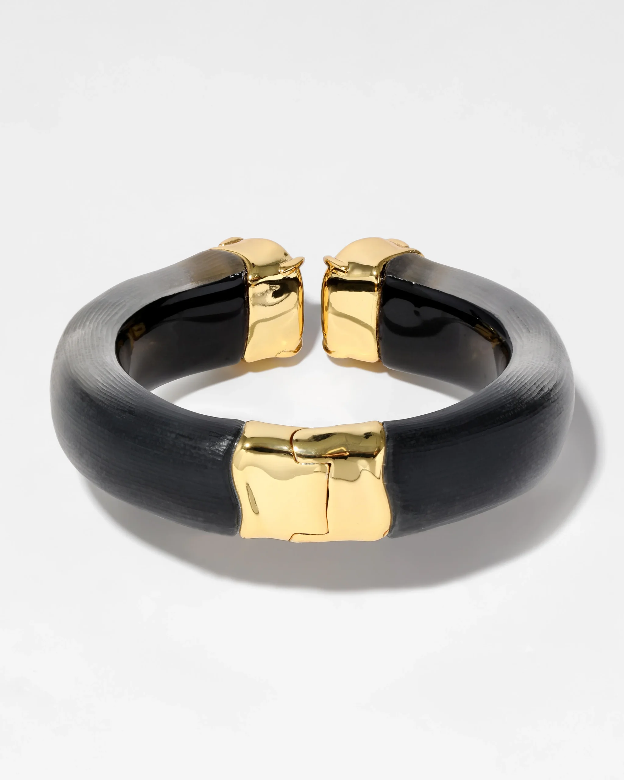 Bonbon Crystal Lucite Hinge Bracelet- Black