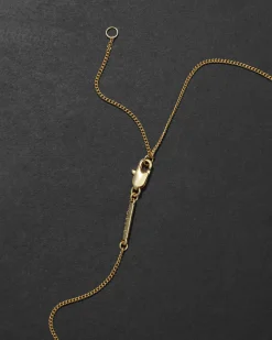 Bonbon Crystal Teardrop Lucite Pendant Necklace- Clear