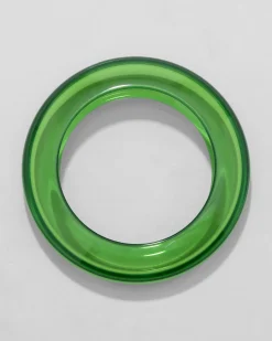 Bonbon Lucite Saucer Bangle Bracelet- Basil