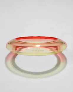 Bonbon Lucite Saucer Bangle Bracelet- Sunset