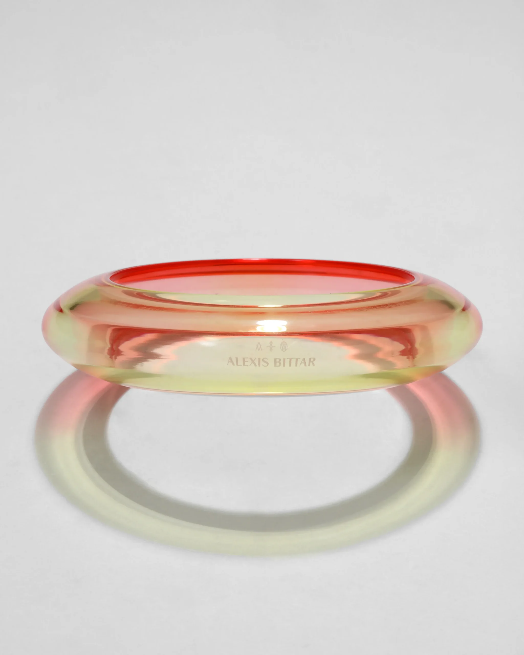 Bonbon Lucite Saucer Bangle Bracelet- Sunset