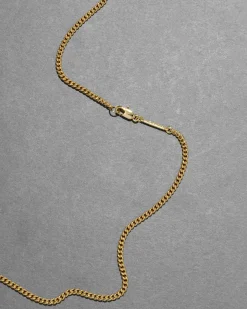 Brut Gold Jewel Studded Pear Pendant Necklace