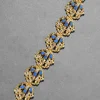 Brut Gold Lapis Line Bracelet