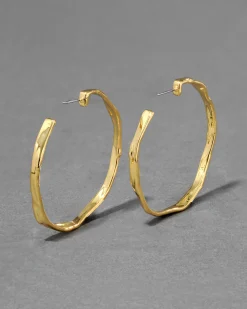 Brut Gold Skinny Hoop Earring