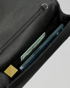 Crystal Curve Clutch- Black