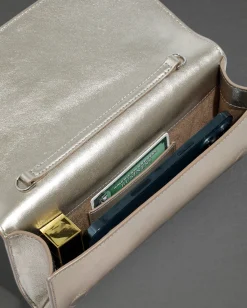 Crystal Curve Clutch- Champagne