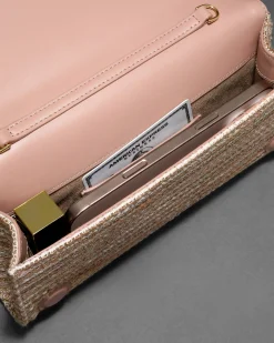 Crystal Curve Clutch- Sunset Blush
