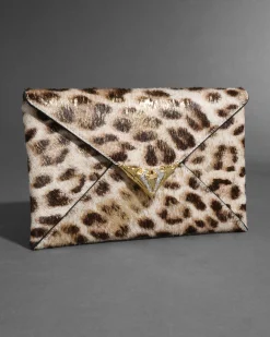 Envelope Clutch- Metallic Leopard