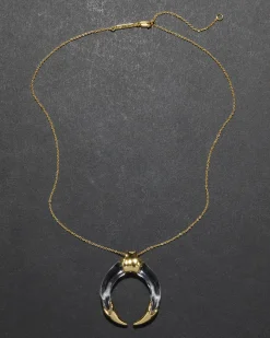Gilded Tusk Lucite Necklace