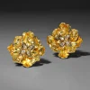 Jardin Gold Rose Clip Earring
