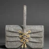 Lace-Up Wristlet- Disco Gold