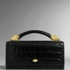 Lioness Top Handle Clutch- Black