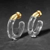 Liquid Lucite Front Back Hoop Earring