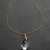 Liquid Lucite Teardrop Pendant Necklace