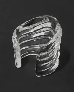 Liquid Lucite Wide Ripple Cuff
