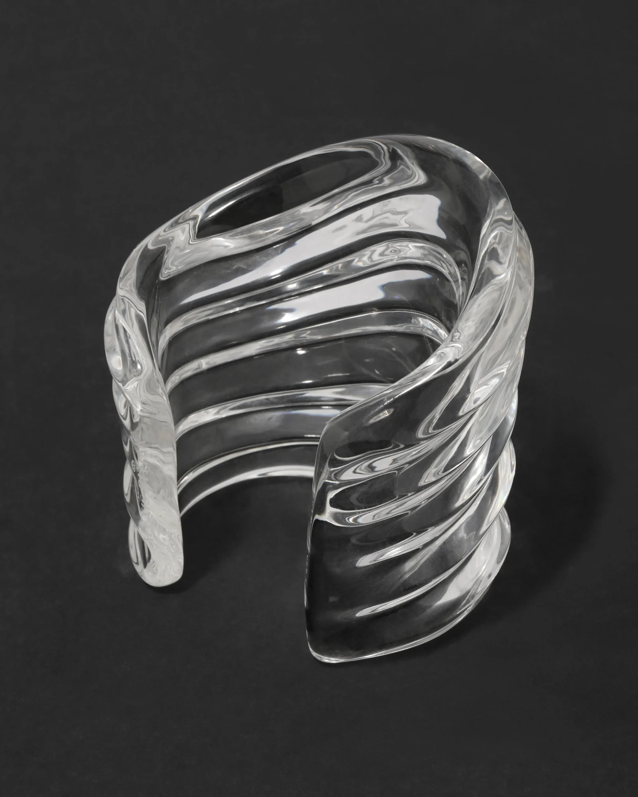Liquid Lucite Wide Ripple Cuff