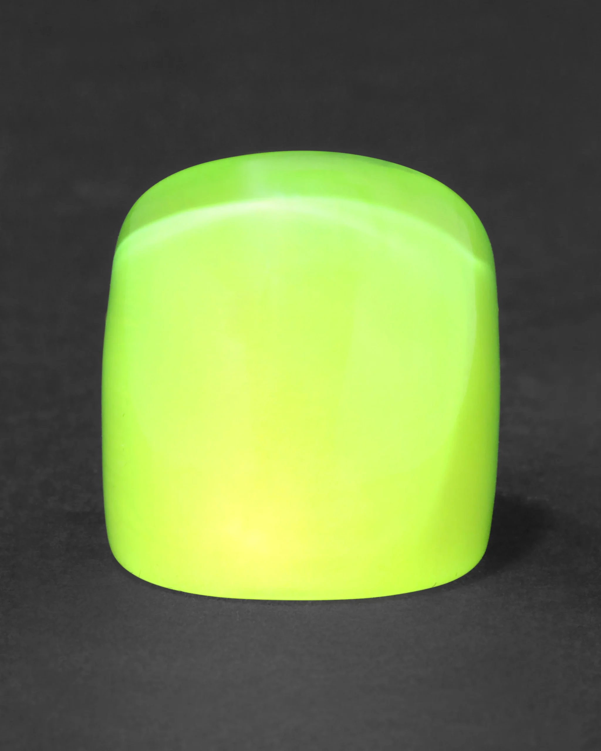 Lucite Block Ring- Fluorescent Yellow