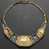 Lucite Brutalist Segmented Collar Necklace