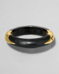 Lucite Claw Hinge Bracelet- Black