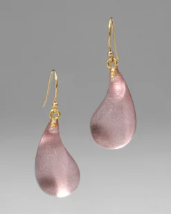 Lucite Dewdrop Earring- Dusty Rose