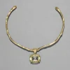 Lucite Jeweled Crystal Collar Necklace- Sage