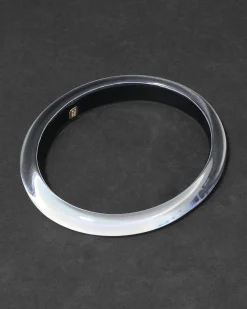 Lucite Skinny Bangle- White Opal