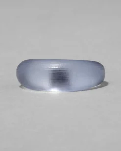 Lucite Tapered Ring- Steel Blue