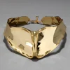 Molten Gold Crest Collar Necklace