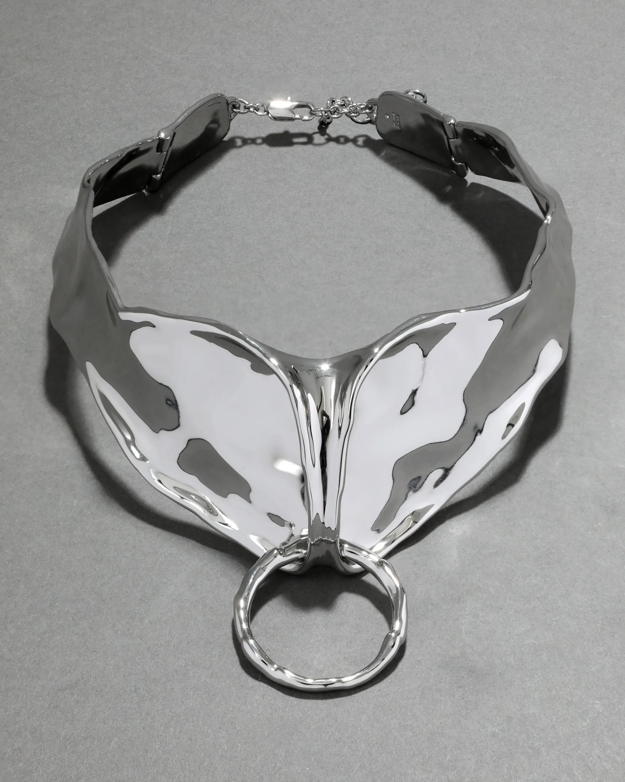 Molten Silver Bonded Collar Necklace