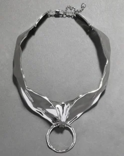 Molten Silver Bonded Collar Necklace