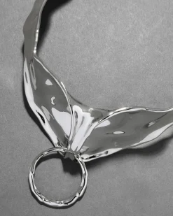 Molten Silver Bonded Collar Necklace