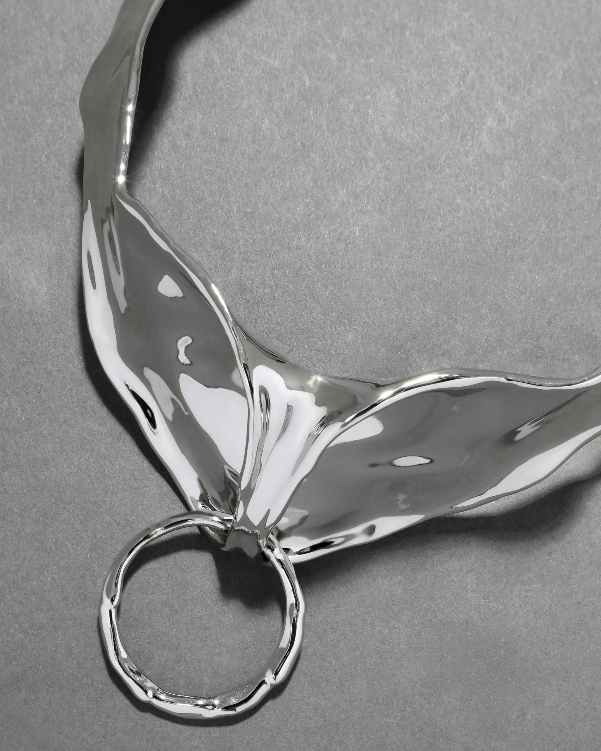Molten Silver Bonded Collar Necklace