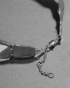 Molten Silver Bonded Collar Necklace