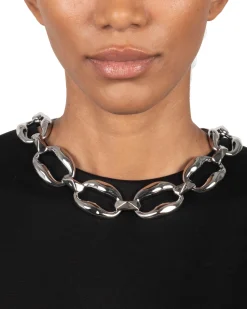 Molten Silver Link Necklace