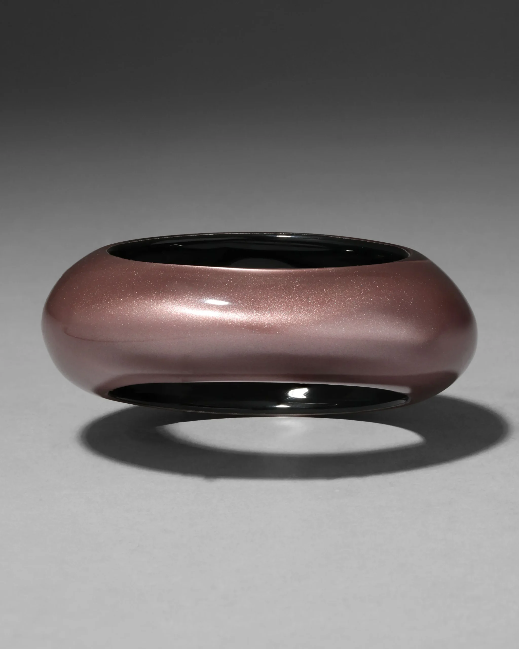 Puffy Lucite Tapered Bangle Bracelet- Dusty Rose