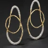 Solanales Crystal Large Orbit Earring