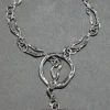Solanales Silver Crystal Toggle Necklace