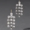 Sterling Silver Cut Luminous Crystal Chandelier Earrings