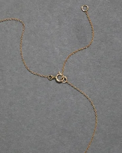 Sterling Silver & 14k Gold Large Cut Luminous Crystal Solitaire Necklace