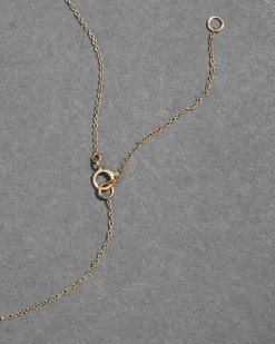 Sterling Silver & 14k Gold Pear Cut Luminous Crystal Drop Necklace