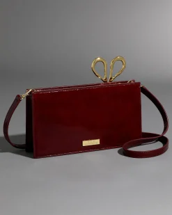 The Petit Scissor Clutch- Merlot