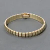 Vintage 1980s 14k Gold Italian Chiclet Bracelet