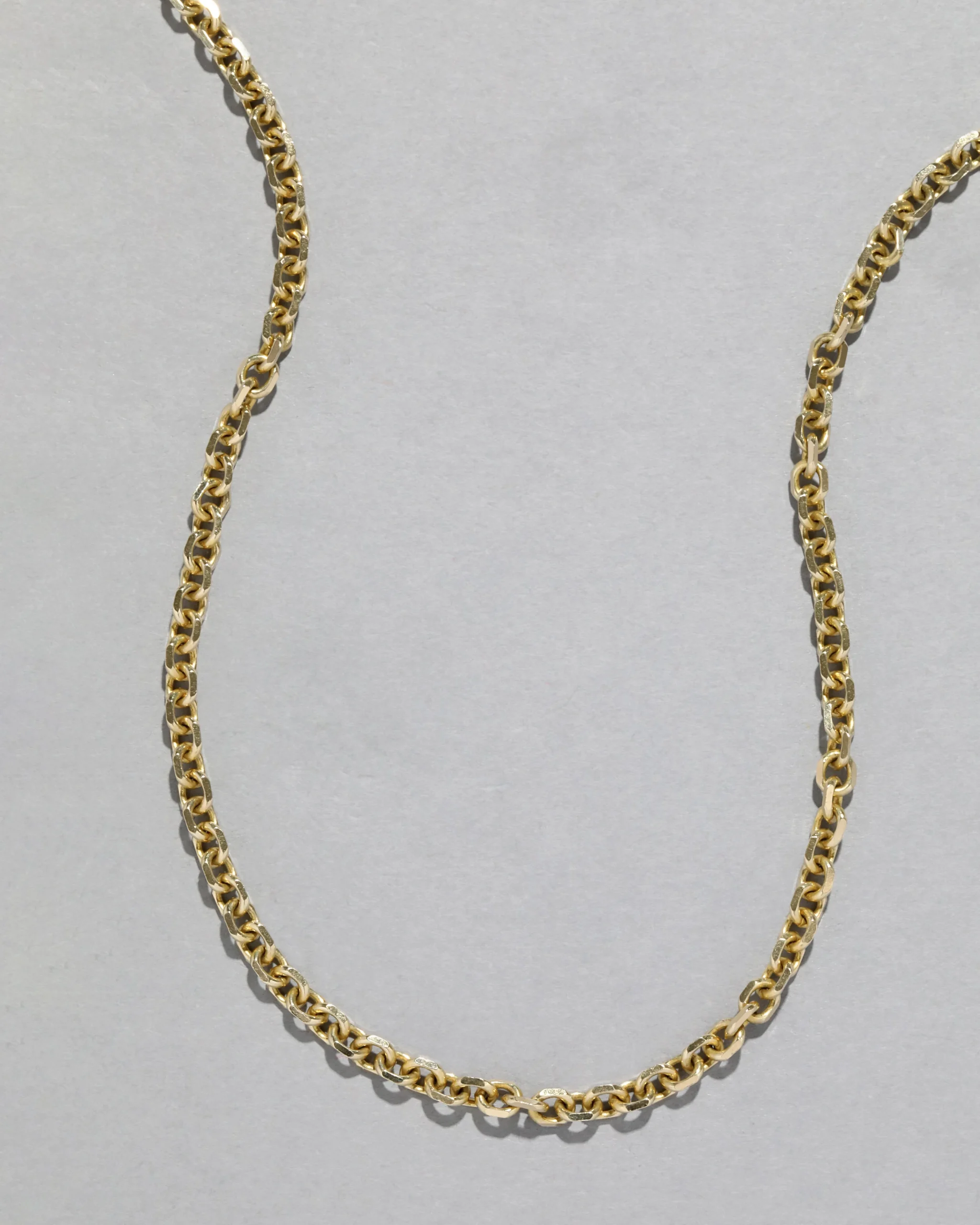 Vintage 1980s 14k Gold Italian Homemade Link Chain Necklace