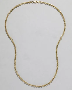 Vintage 1980s 14k Gold Italian Homemade Link Chain Necklace
